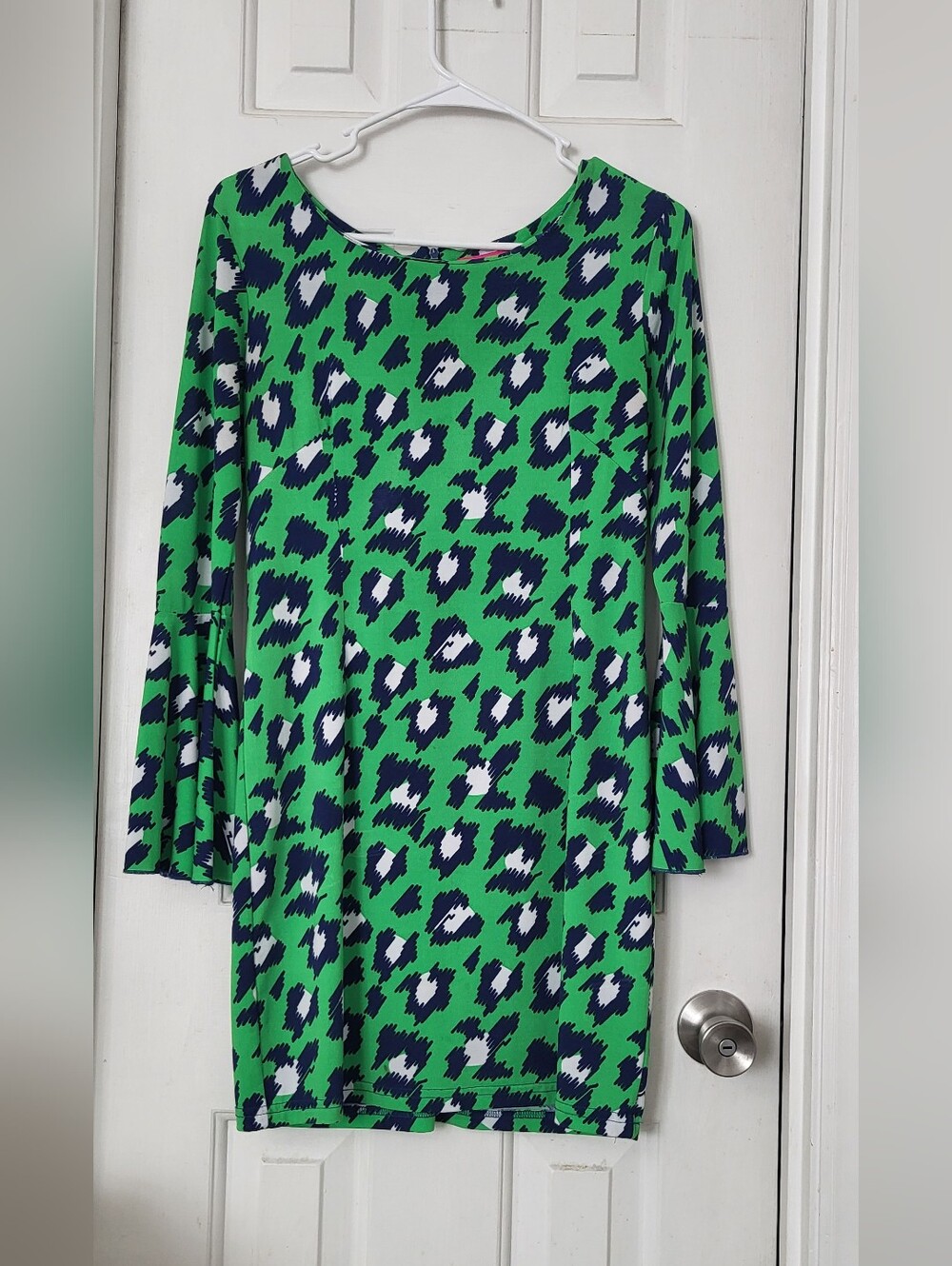 Macbeth Collection Green Leopard Print Dress